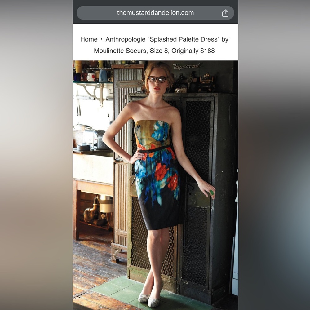 Anthropologie "Splashed Palette Dress" by Moulinette Soeurs